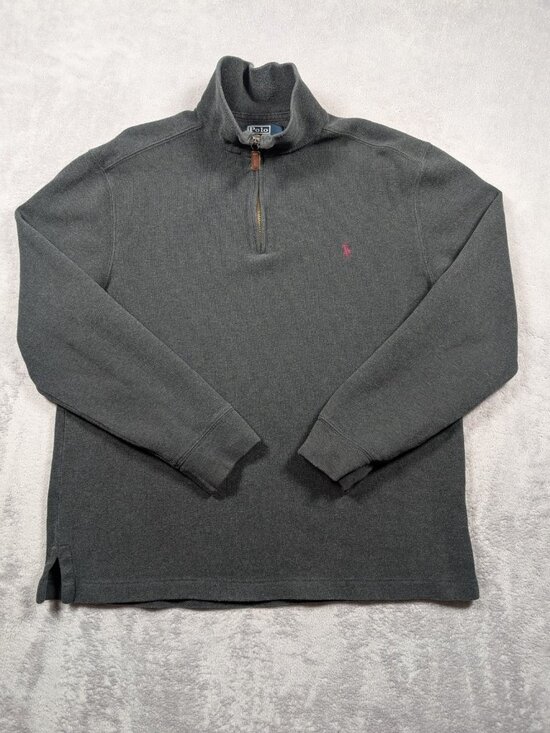 Polo Ralph Lauren Other - Polo By Ralph Lauren Sweater Mens Medium Gray Mock Neck Casual Business